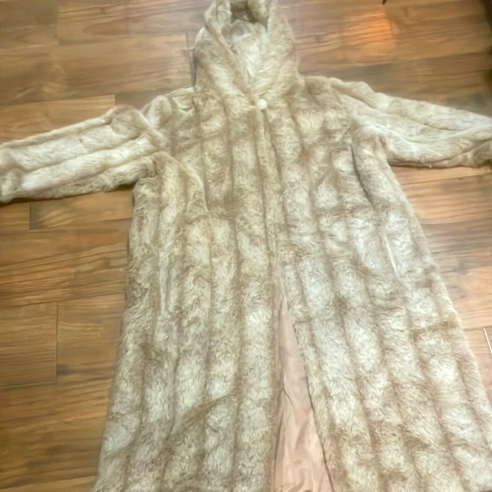 🖤✨♥️ ROAMAN'S ~FAUX ~✨VINTAGE FUR COAT 🤩👌🏼